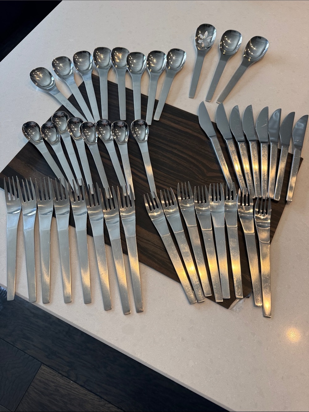 Dalia Stainless Steel Cutlery Set - Silver Flatware Collection 20/12. 8 pc